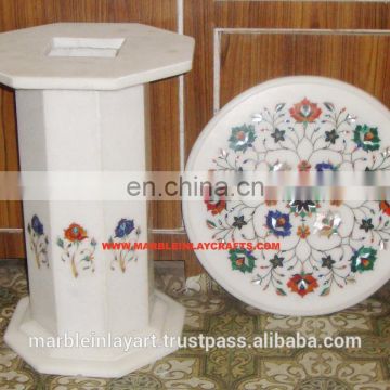 Round Marble Coffee Table Top With Marble Table Stand