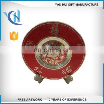 Custom Gold Plate Zinc Alloy Souvenir Plate Tourism Product