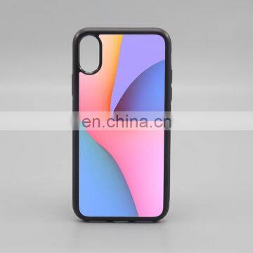 2D blank TPU sublimation rubber phone case for iPhone X with metal sheet