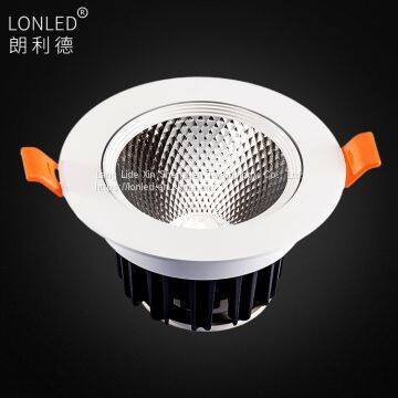 Recessed LED COB Spotlight Aluminum Case White/Silver Die Casting photo-2
