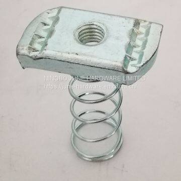 Galvanized steel spring nut