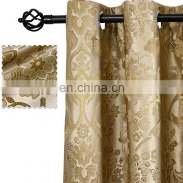 100%Blackout grommet top flat window double layer curtains