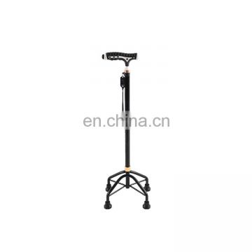 Height-adjustable built-in LED light portable forearm disabled medical aluminum arm elbow crutch reinforced base