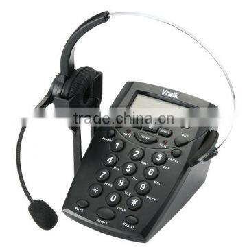 binaural rj9 call center telephone headset adapter