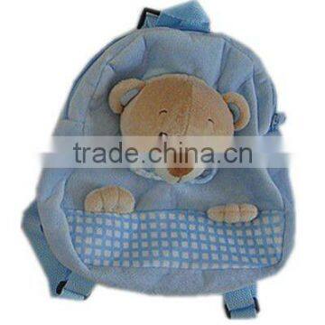 Cute bear shaped plush backpack for kids