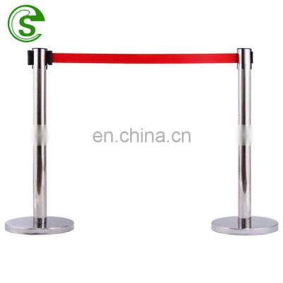 China rope stand Belt barriers stainless steel queue stands direct factory