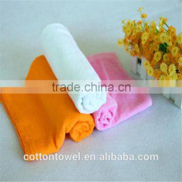 100% cotton soft plain bright color square satin terry face towel