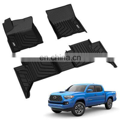 Bulk Sale Durable All Weather Waterproof  4 Pcs Black Rubber Tpe Car Floor Mats For TOYOTA Tacom 2016 2017 2018 2019 2020