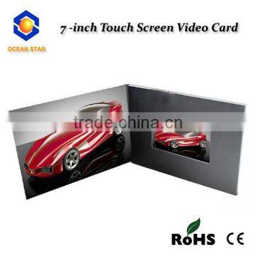 7Inch Video Weeding Card with LCD Touch Screen/Ce rohs Weee