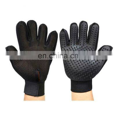 Pet Gentle Deshedding Brush Gloves Efficient Cat Hair Remover Mitts Dog Grooming Cleaning Glove With Enhanced Five Finger Design photo-3
