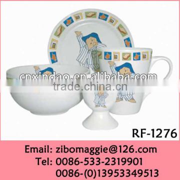 2014 Hot Slae Ceramic Tableware for Children Breakfast Set