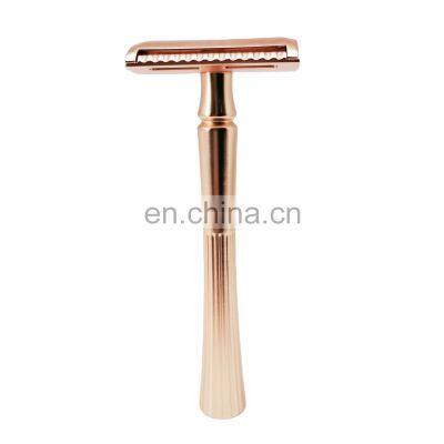 American Metal Matte Black Stainless Steel Custom Double Edge Safety Shaving Razor for Men photo-4