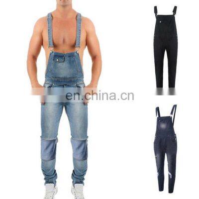 Yihao Wholesale Clothing fashion wash Men overalls jeans skinny jeans