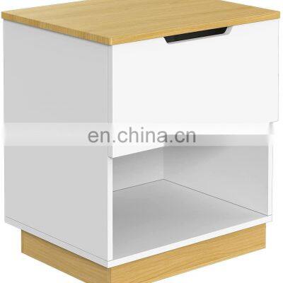 Nightstand With Sliding Drawer And Shelf