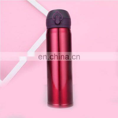 500ml Stainless Steel Straight Bouncing Cup Water Bottle