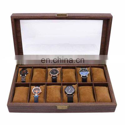 OEM High End Top Glasses 12 Digits Wooden Watch Display Box Storage Watch Organizer photo-5