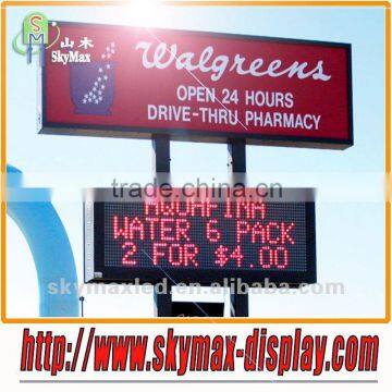 Outdoor led single color sign for display message