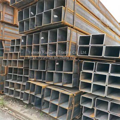 Yunnan Q235 square tube wholesale hot dip galvanized square tube 40 * 80 * 3 square tube Kunming sales square tube