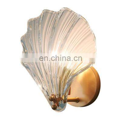 All-copper Luxury LED Wall Lamp Nordic Modern Simple Creative Shell Wall Lamp For Indoor Bedroom