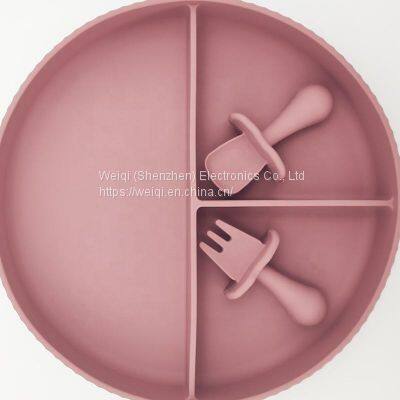 Silicone Baby Divided Plate Suction Feeding Plate Set photo-4