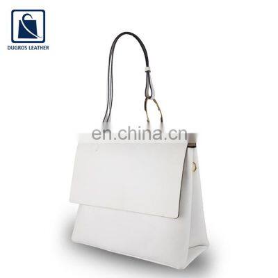 Widely Demand Eye Catching Genuine Leather White Handbags for Women