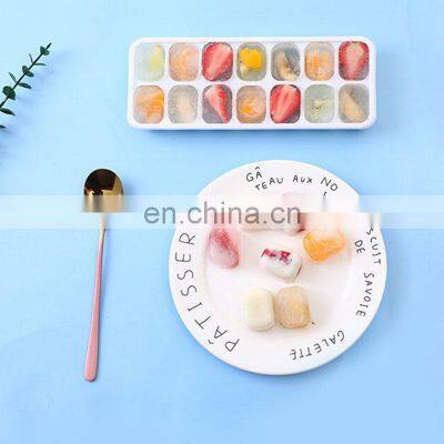 Latest Personalised New Rectangle PP BPA Free Easy Release Silicone Portable Wholesale Reusable Ice Cube Tray photo-5