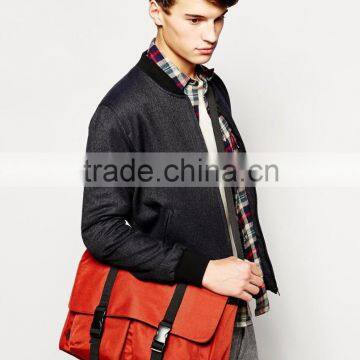 High Quality Lightweight Red Polyester Long Strap Messenger Bag For Men photo-4