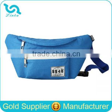 High Quality Blue Polyester Waist Bags For Women Fashion Women Waist Bag