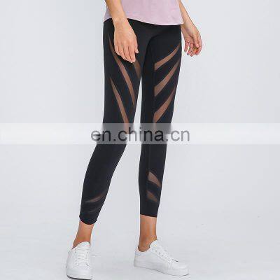 Women Spring Summer Workout Clothing Sexy Mesh Capris Yoga Tight Pants Leggings for Women Fitness photo-4