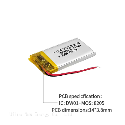 Factory Wholesale Rechargeable 120mAh 3.7V UFX 032030 302030 Small Lithium Polymer Lipo Battery For Mp3 photo-4