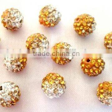 Top quality shamballa clay beads cz rhinestone full micro pave round balls for shamballa bracelets