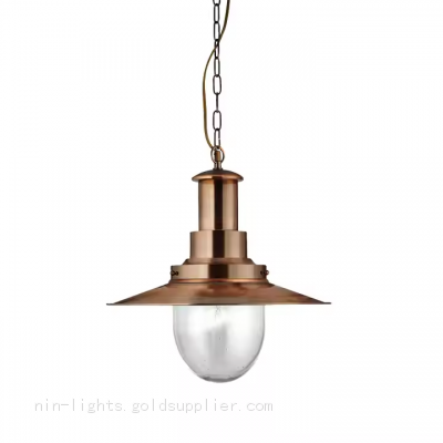 Industrial Vintage 1-Light Pendant Brass Finish Restaurant Kitchen Island Ceiling Fixture Lighting
