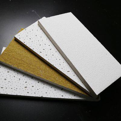 Modern 600X600 Acoustic Mineral Fiber Board Ceiling Tiles Custom Square Panels-Heat Insulation