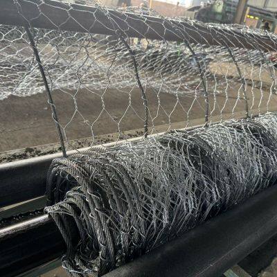 Hexagonally Woven Double Torsion Slope Protection Mesh Plain Weave Cutting Processing for Marine Structures Pipeline Protection photo-5