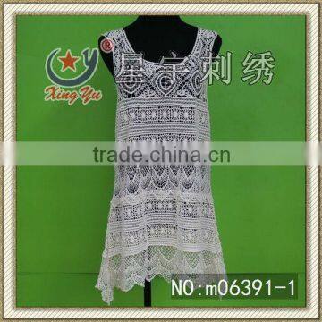 embroidery cotton vest garment lace trims vest