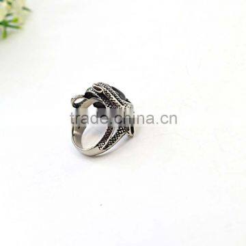 Stainless Steel Big Eye Snake Ring Men's Punk Rock Jewelry Ring photo-3
