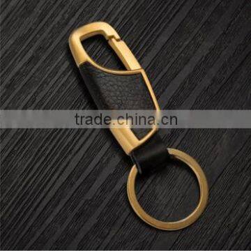 Fashion Zinc Alloy & Leather Best Gift Keychain Men Car Key Rings