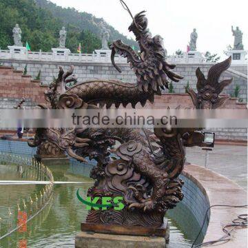 Bronze dragon fountain