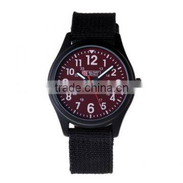 Men's Military Red Dial Black Fabric Strap Date Sport Army Watch MR054 photo-3