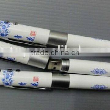 new arrvial China style pen usb drive, OEM Ceramics pen usb drive 1gb to 64gb,wholesale price usb memory stick