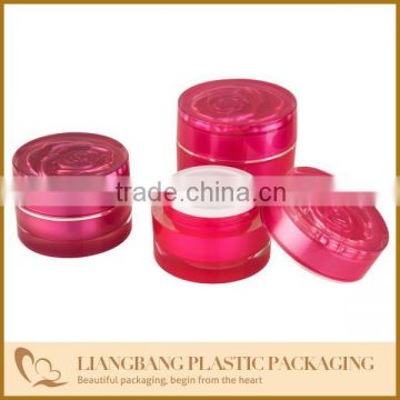 2015 Rose jar Cosmetic jar with three size and New acrylic cosmetic jar