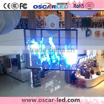 Outdoor Full Color XR 16H Led Rgb Wall Glass Panel Soft Transparent Glass Led Display photo-3