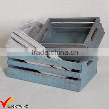 Shabby Handcraft Wooden Storage Crate Style Box