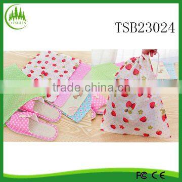 New Fashion Portable Non-woven Travel Storage Pouch Drawstring Dustproof Shoes Bag