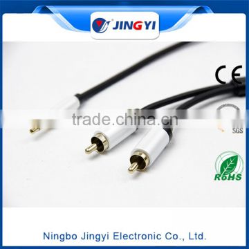 3.5mm white and black 3 RCA Male stereo audio cable