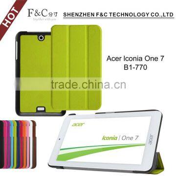 Tablet leather case mininalist style with vertical stand tab case for acer Lconia one 7 B1-770