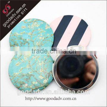 Hot sale wedding gifts professional round shape tin mirror / make up mirror