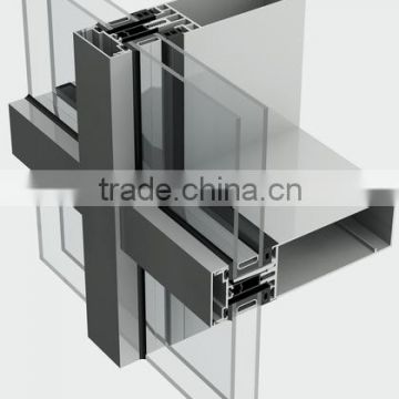 Hwarrior Guangzhou Accessories Anodized Visible Glass Curtain Wall