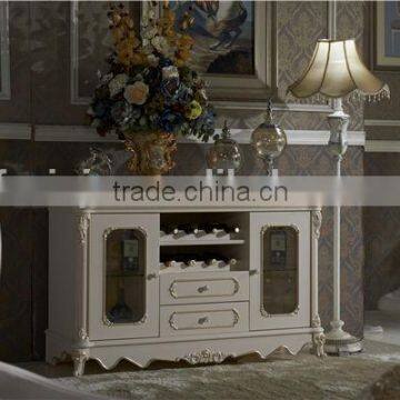 Noble Treasures Elegant French Style Dinging Table and Chair Set With Cabinet / French Royal Round Table CZ102 photo-4