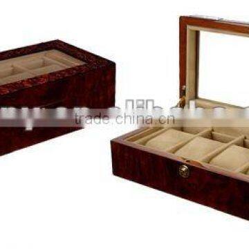 4 Watch Luxury Wood large mens watch box